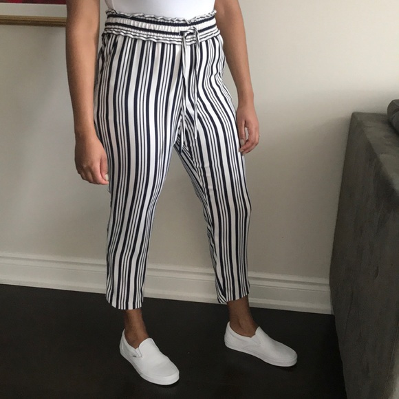 Pinstripe Cropped Trousers - Picture 5 of 6